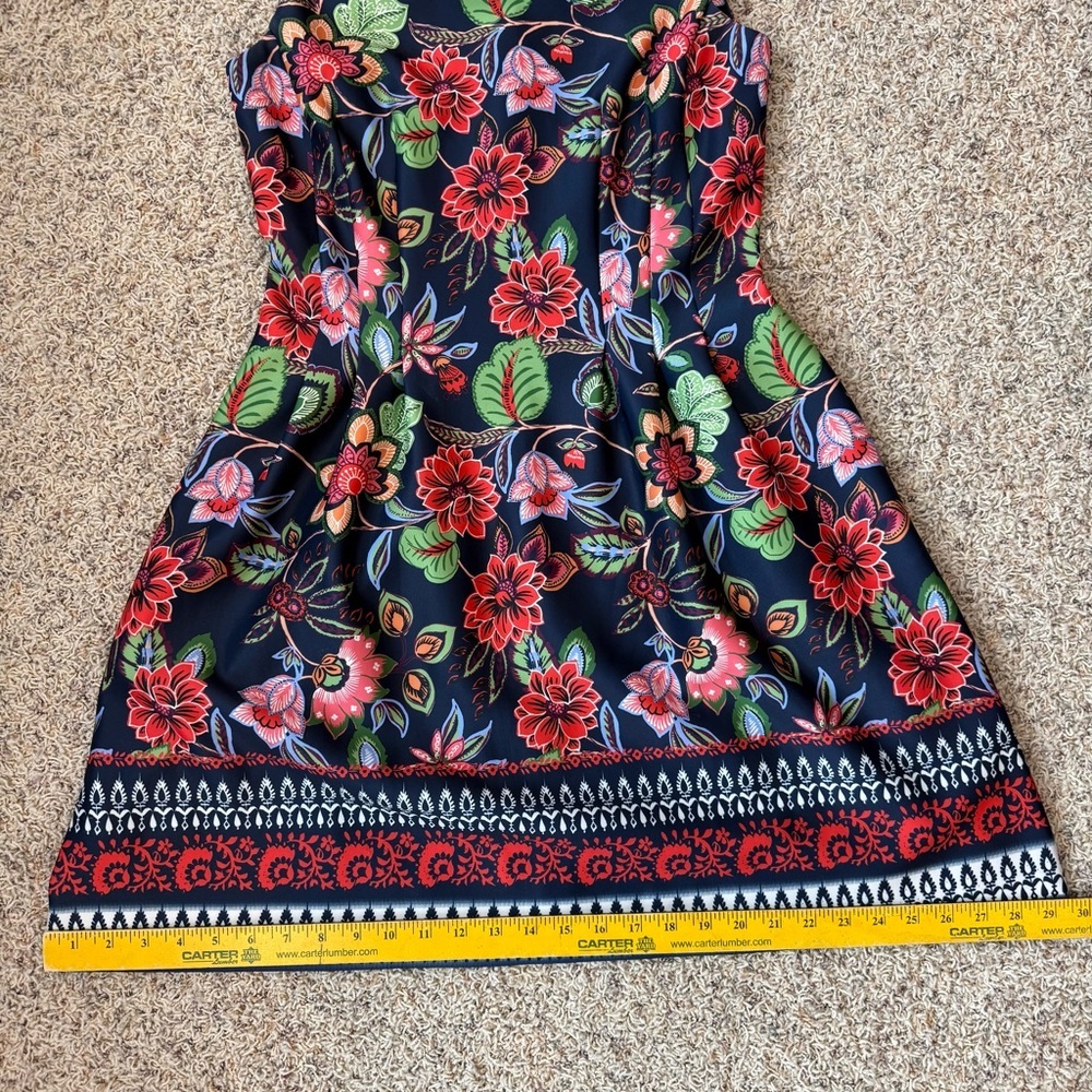 Vince Camuto Floral Sleeveless Scuba Fit & Flare Dress, Size 10 - Picture 13 of 17